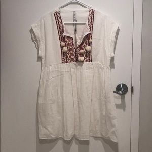 Zara White cotton dress
